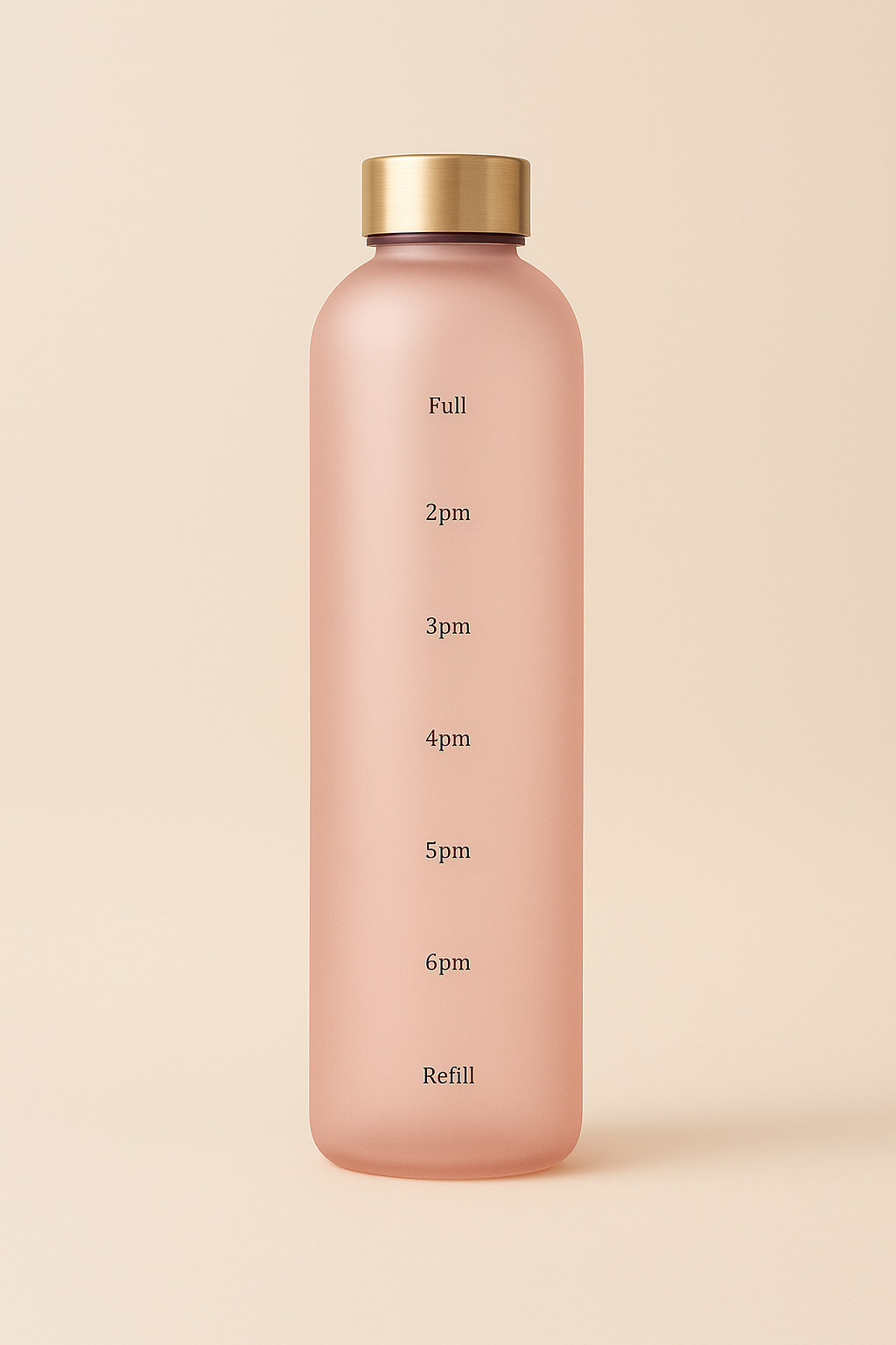 Large Capacity 1L Time Water Cup Fitness Water Bottle Gradient Color Matte