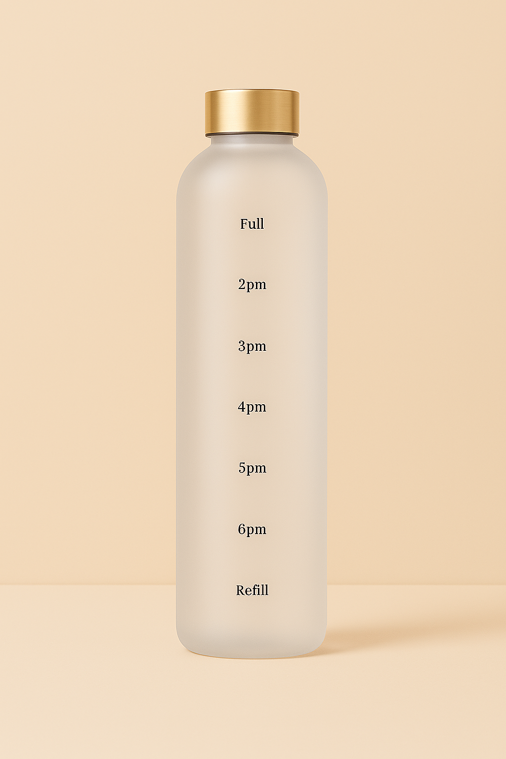 Large Capacity 1L Time Water Cup Fitness Water Bottle Gradient Color Matte